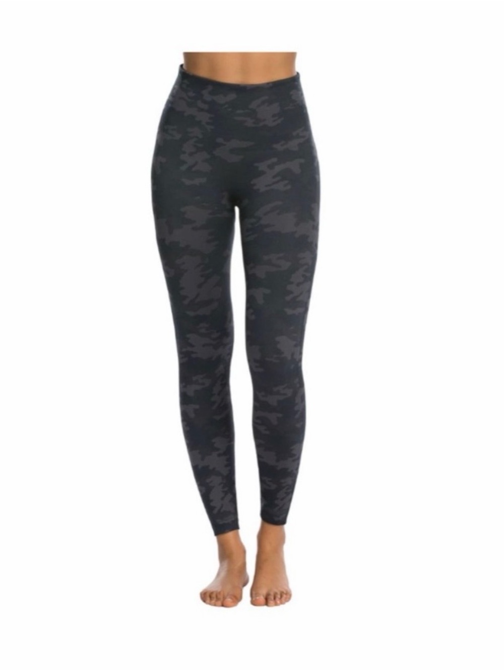 SPANX Black & Charcoal Camo High-Rise Leggings